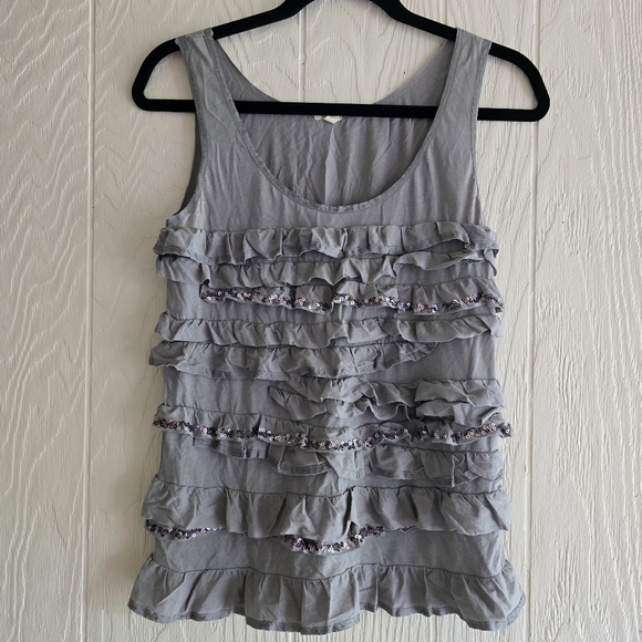 J. Crew Tops - J. Crew Ruffled Tank Top Sz S